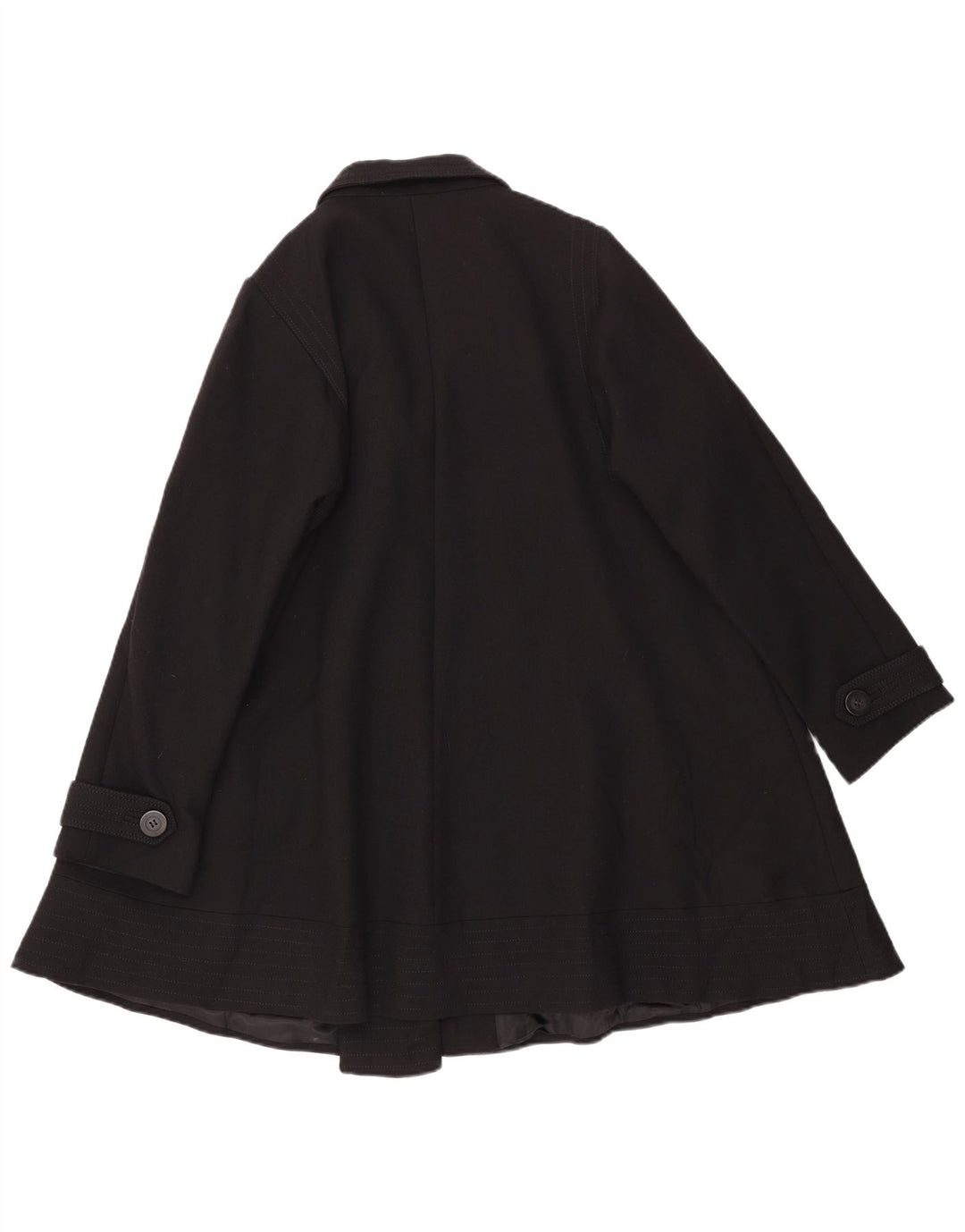 Женское пальто свободного кроя Reiss UK 14, хлопковый средний черный цвет