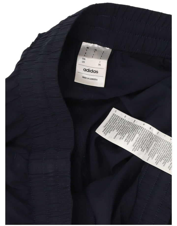 Мужские спортивные брюки Adidas, большие темно-синие, полиэстер