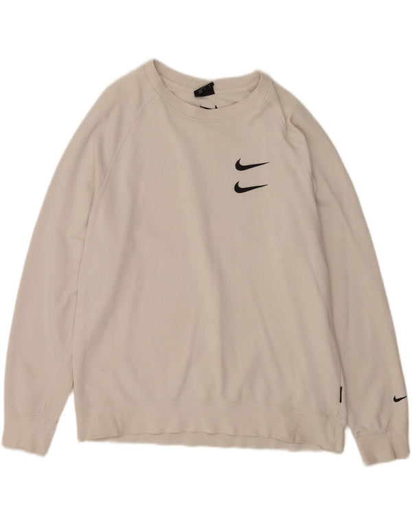 Nike Mens Graphic Sweatshirt Jumper XL White Cotton