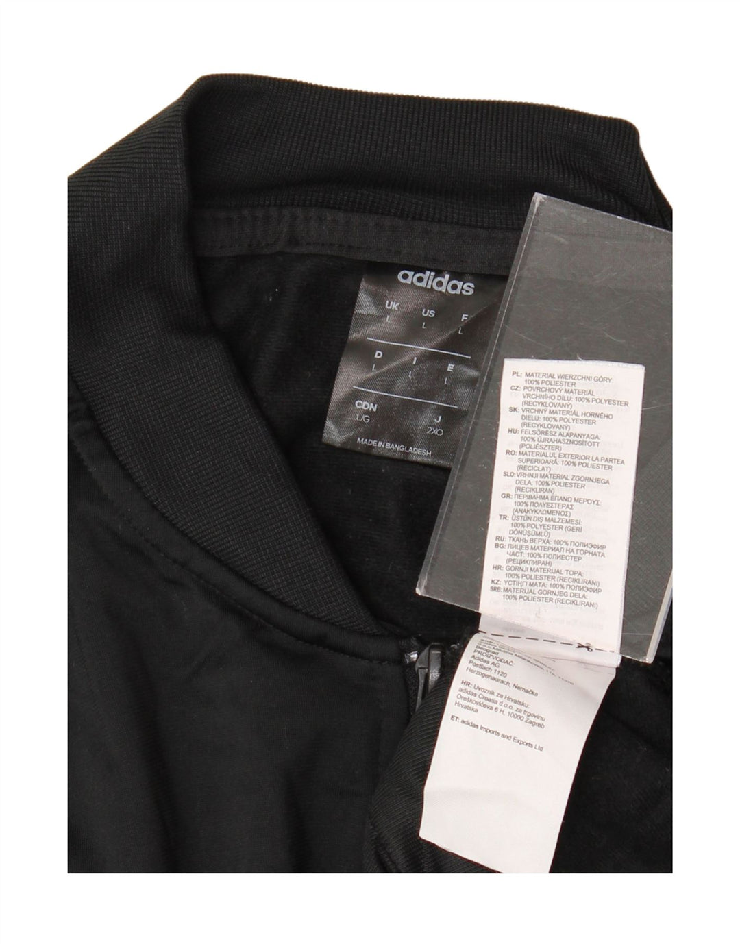 Мужской спортивный костюм ADIDAS, верхняя куртка, большой черный полиэстер
