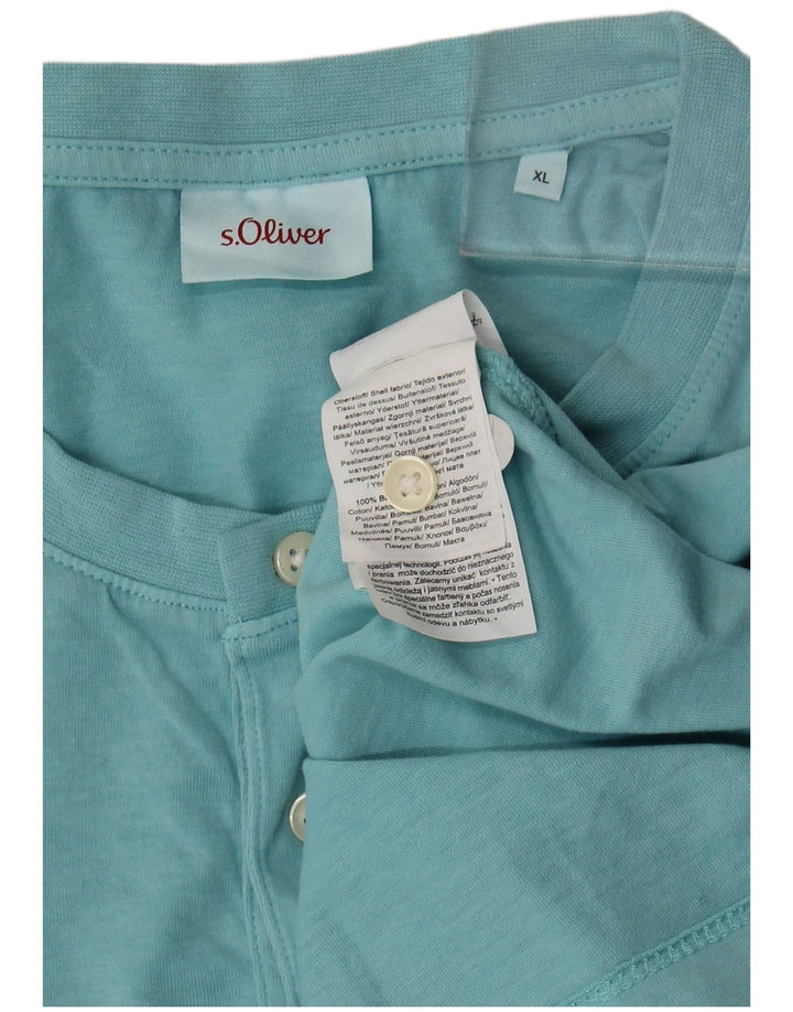 S.Oliver Мужская футболка Top XL Синий Хлопок