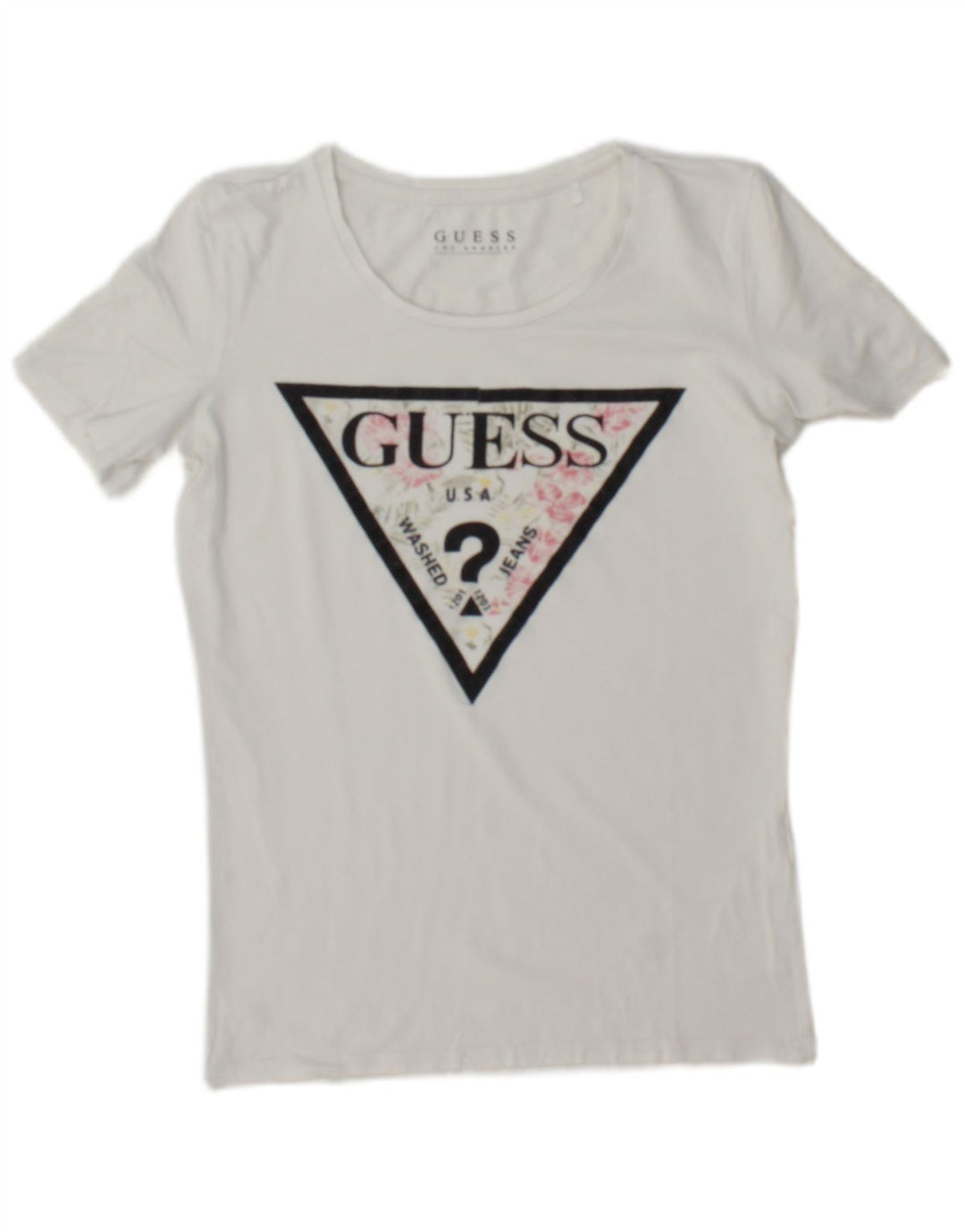 Женская футболка с рисунком Guess Top UK 12, средний белый