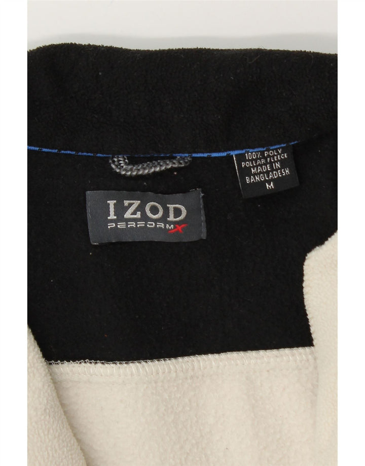 Мужская флисовая куртка IZOD UK 38, средний белый полиэстер с цветными блоками