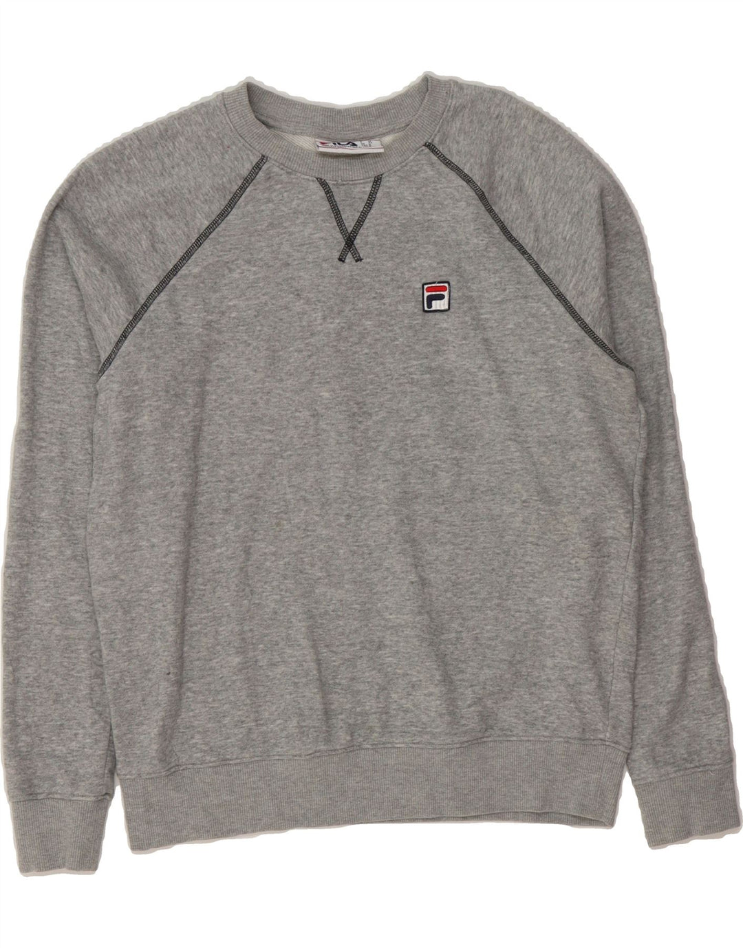 FILA Womens Sweatshirt Jumper UK 14 Medium Grey Cotton Vintage Fila and Second-Hand Fila from Messina Hembry 