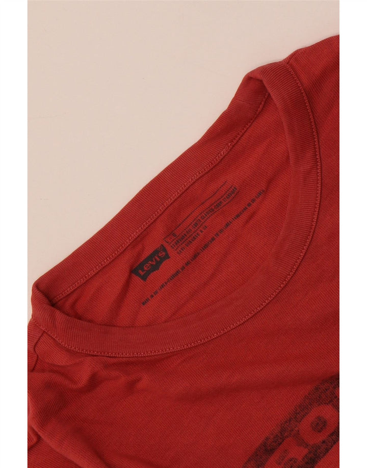 Мужская футболка стандартного кроя с рисунком LEVI'S, большая красная