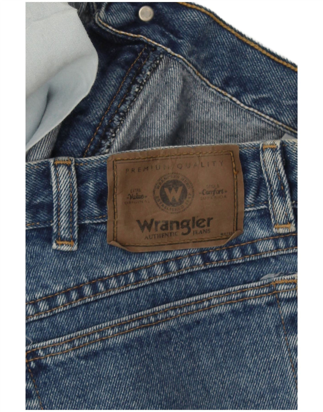 Джинсовые шорты Wrangler W28 средние синие