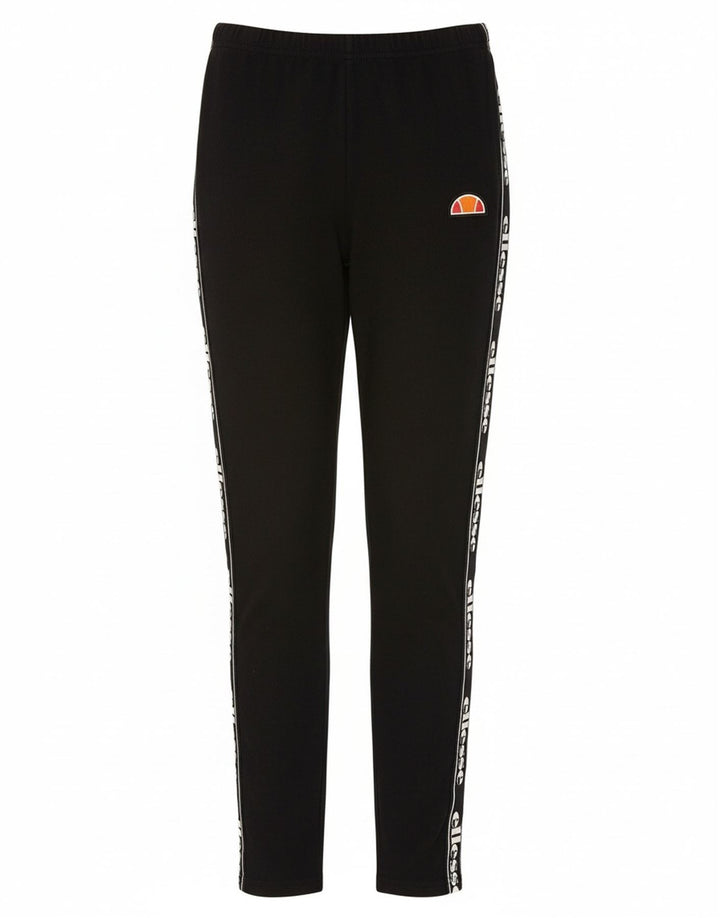 ELLESSE Womens Graphic Leggings UK 10 Small Black Cotton Vintage Ellesse and Second-Hand Ellesse from Messina Hembry 
