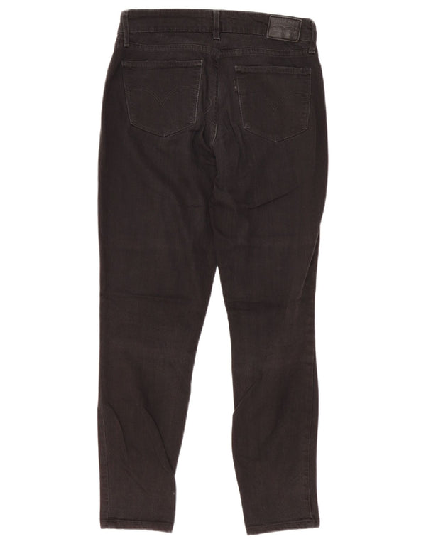 Levi's Womens 711 Skinny Jeans W26 L26 Black Cotton