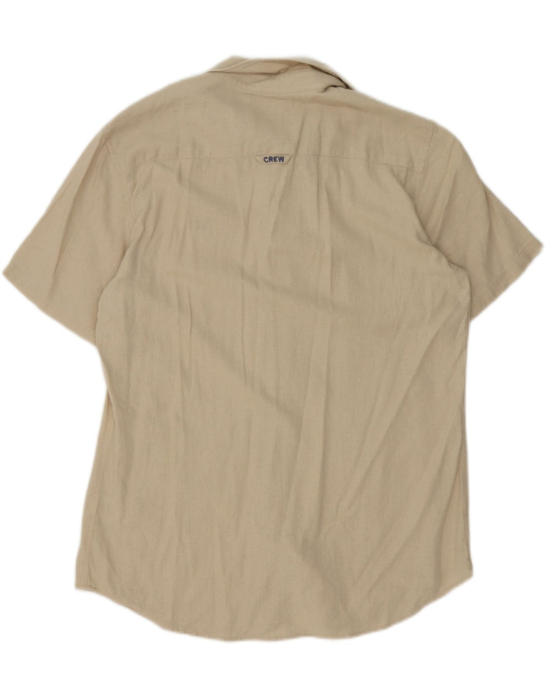 Мужская рубашка Crew Clothing среднего размера, бежевая, льняная