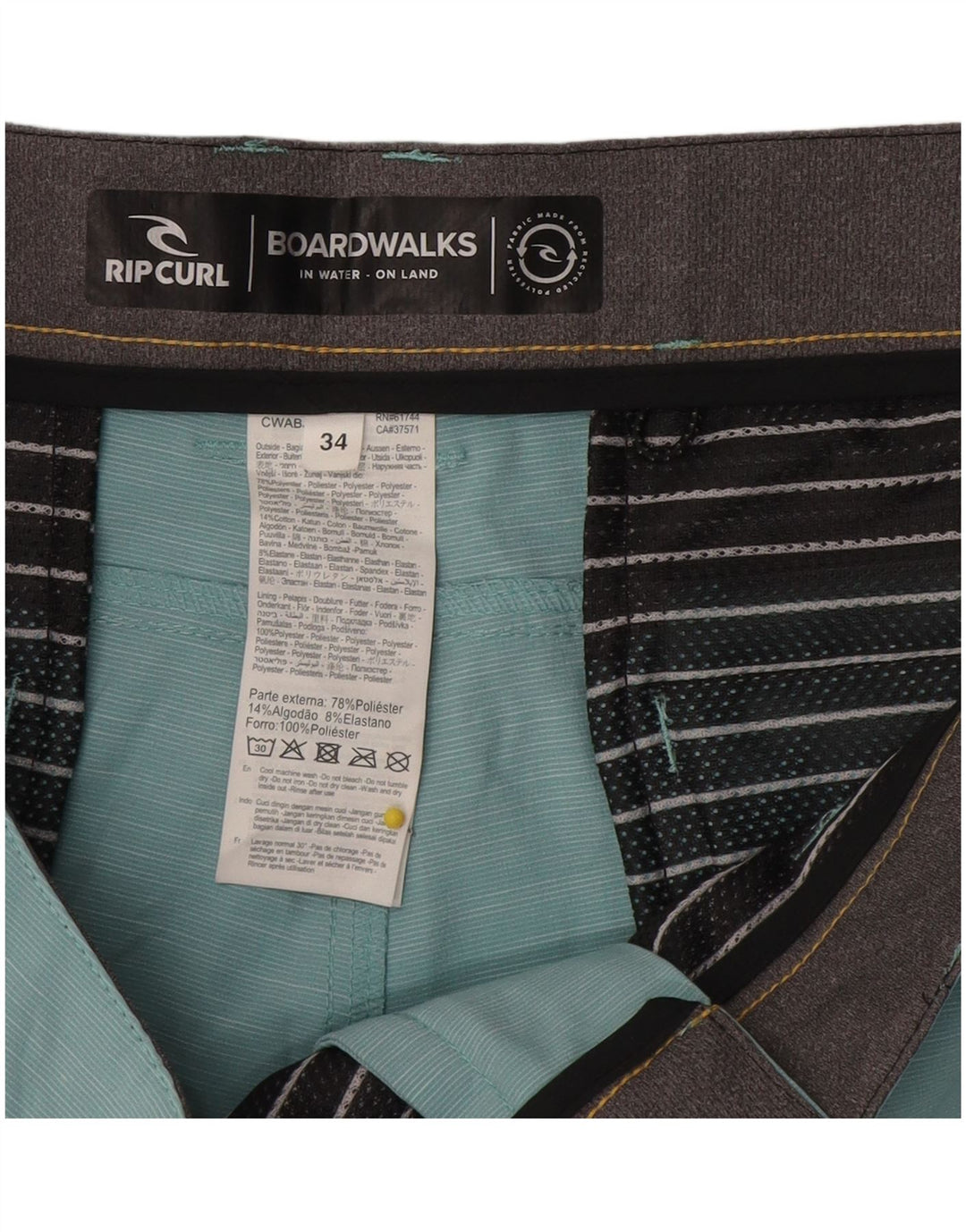 Мужские шорты чинос Rip Curl W34, большие синие крапинки из полиэстера