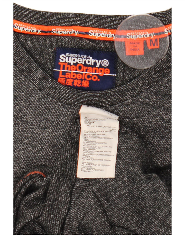 Мужская футболка Superdry Top из хлопка среднего серого цвета с крапинками