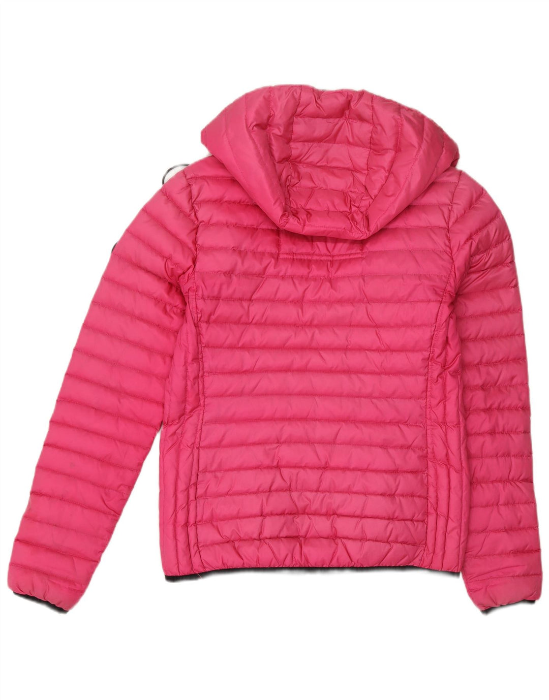 Женская утепленная куртка с капюшоном Superdry UK 10, маленький розовый нейлон