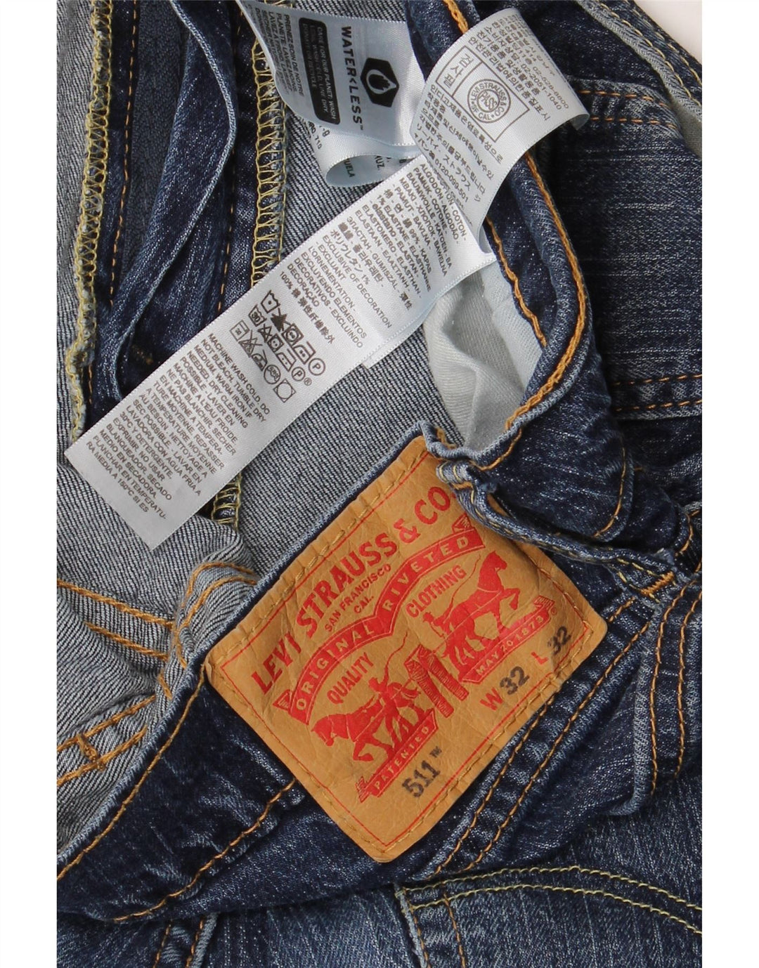 Мужские джинсы Levi's Slim 511 W32 L32 синие, хлопок