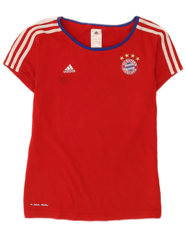 Женская футболка с рисунком Adidas Top UK 8/10, маленькая красная, спортивная
