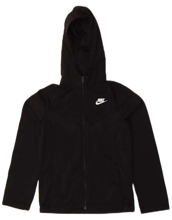 Спортивный костюм с капюшоном для девочек Nike, большая черная полиэстеровая куртка 12–13 лет
