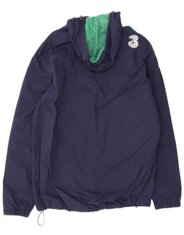 Canterbury Mens IRFU Hooded Rain Jacket UK 38 Medium Navy Blue Colourblock