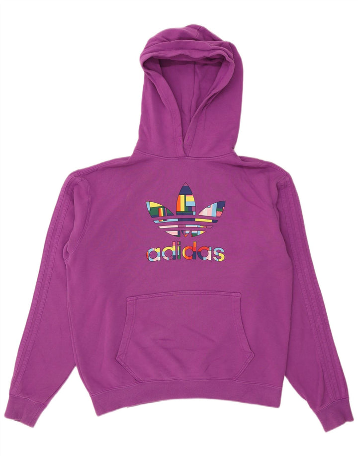 Мужской джемпер с капюшоном Adidas Oversized с рисунком, средний фиолетовый, хлопок
