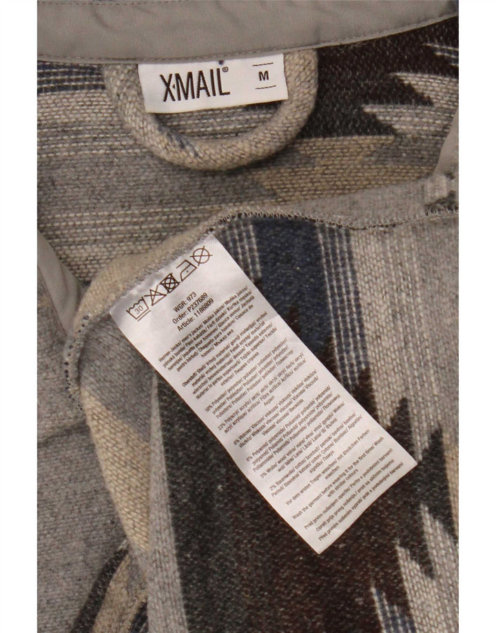 Мужская верхняя рубашка X-Mail, фланелевая рубашка, средний серый цвет, полиэстер с геометрическим рисунком