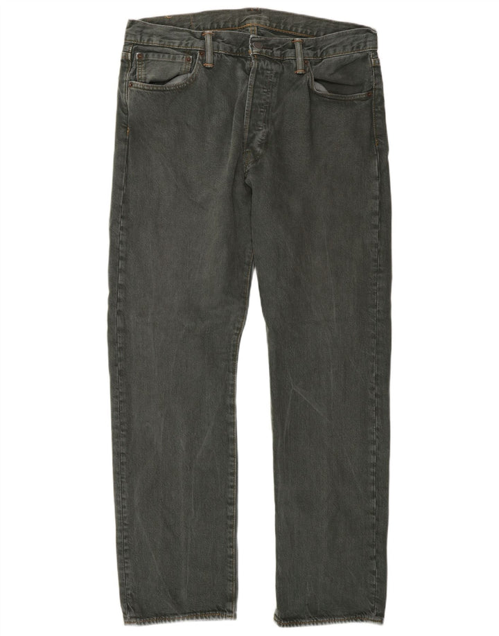 Мужские прямые джинсы Levi's 501 W34 L30 серые, хлопок