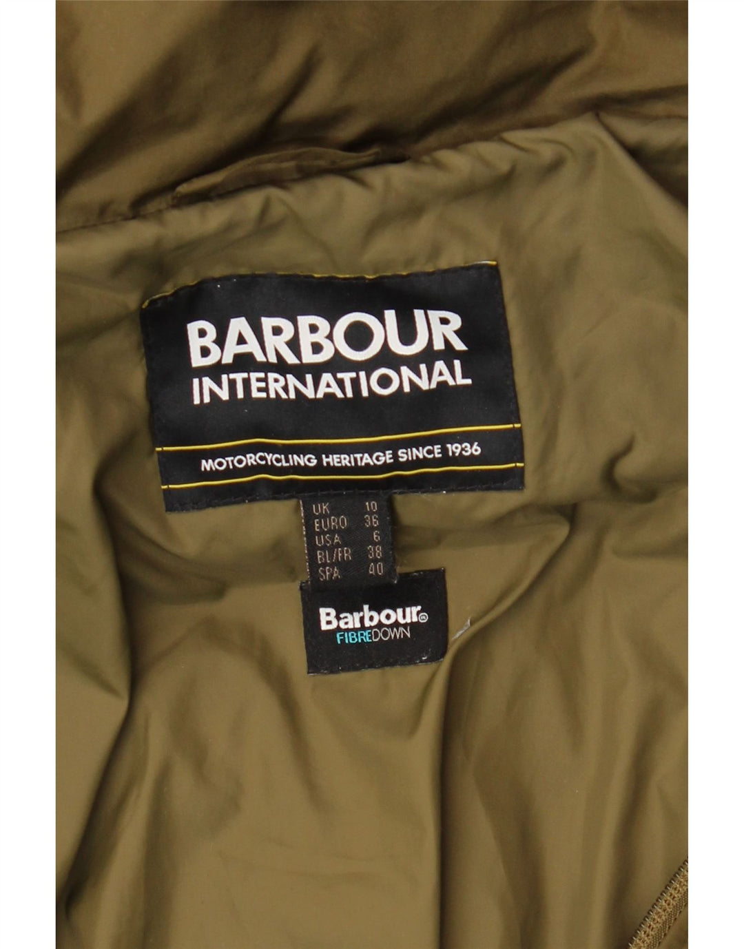 Женское длинное стеганое пальто с капюшоном Barbour UK 10, маленький цвет хаки