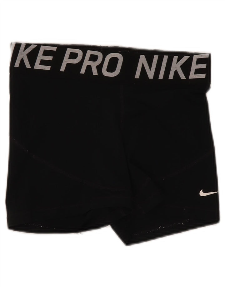 Женские спортивные шорты Nike Dri Fit с графическим рисунком UK 12, средние черные