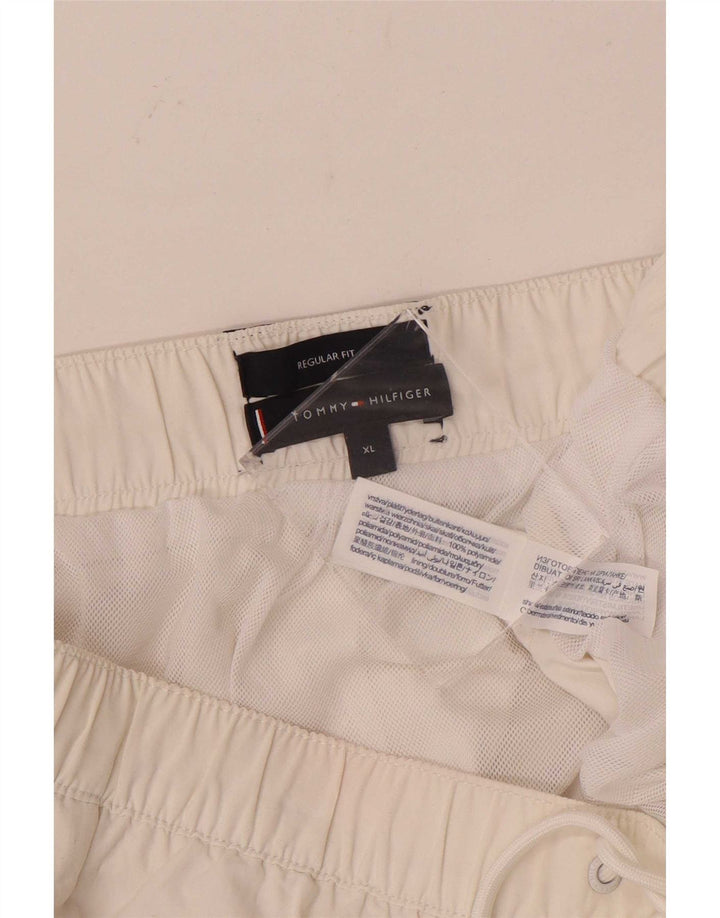 Мужские шорты для плавания Tommy Hilfiger стандартного кроя XL, белый полиамид