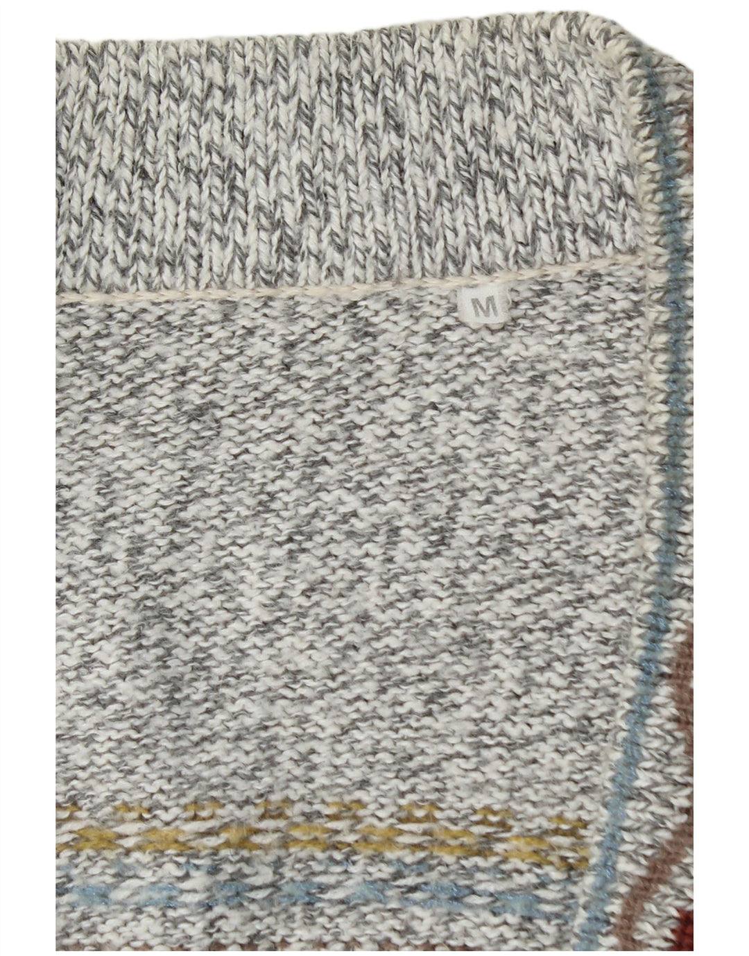 Мужской свитер-кардиган VINTAGE среднего серого цвета с жаккардовым узором