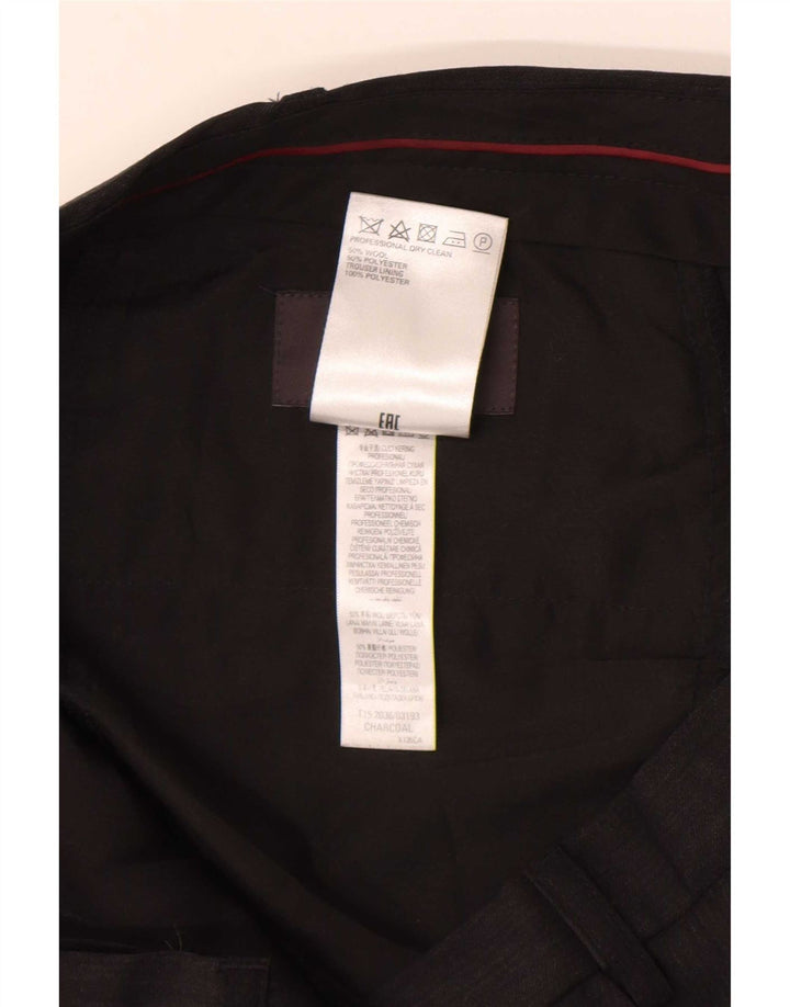 Мужские костюмные брюки классического кроя Marks & Spencer W36 L31 серые шерстяные