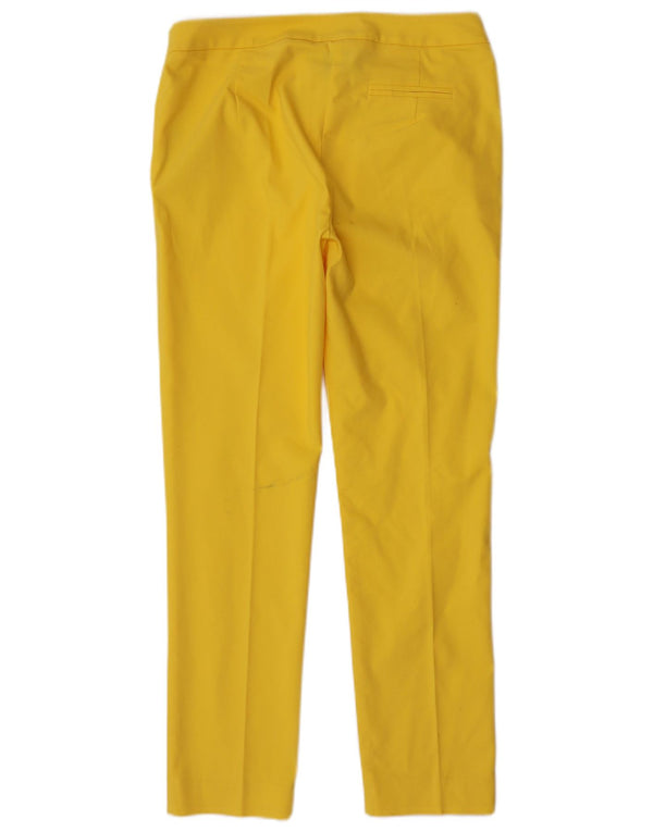 Женские узкие брюки чинос Blumarine UK 8 Small W30 L28 Желтый хлопок