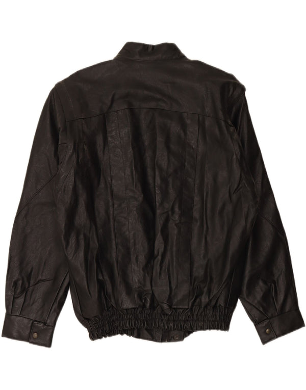 Мужская кожаная куртка VINTAGE UK 42 XL черная