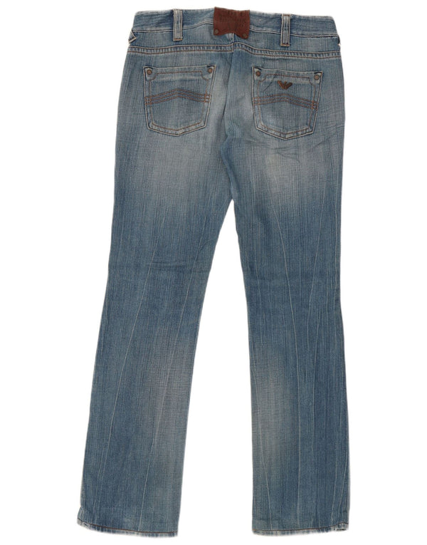 Женские прямые джинсы Armani W27 L31 синие, хлопок