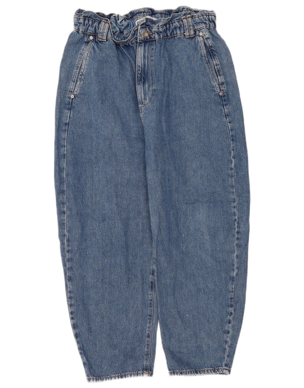 Женские укороченные зауженные джинсы с высокой талией Zara EU 44 XL W34 L24, синий хлопок