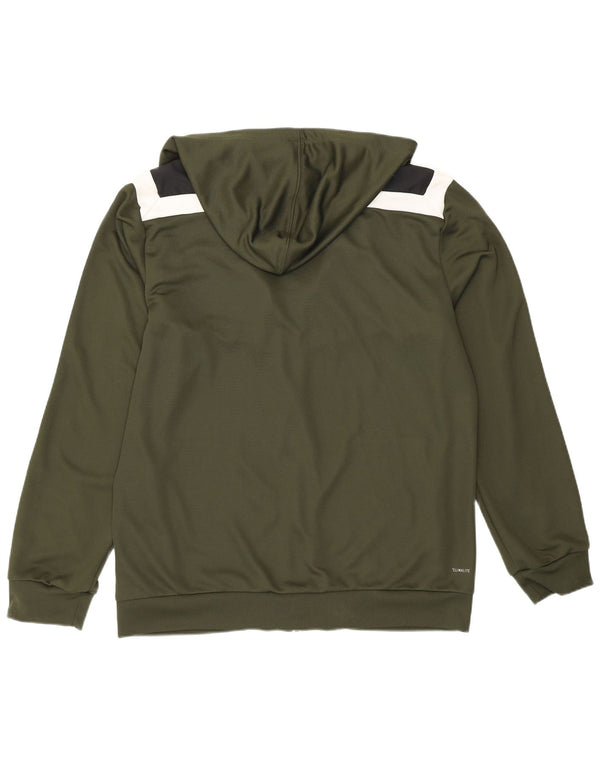 Мужской спортивный костюм Adidas Climalite с капюшоном, верхняя куртка, большой цвет хаки, цветной блок