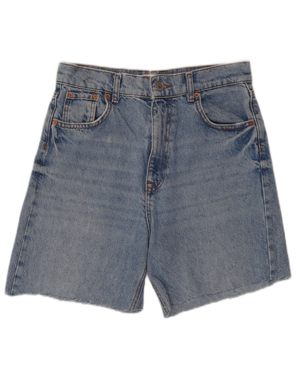 Женские джинсовые шорты Zara EU 38, маленькие W28, синие, хлопок