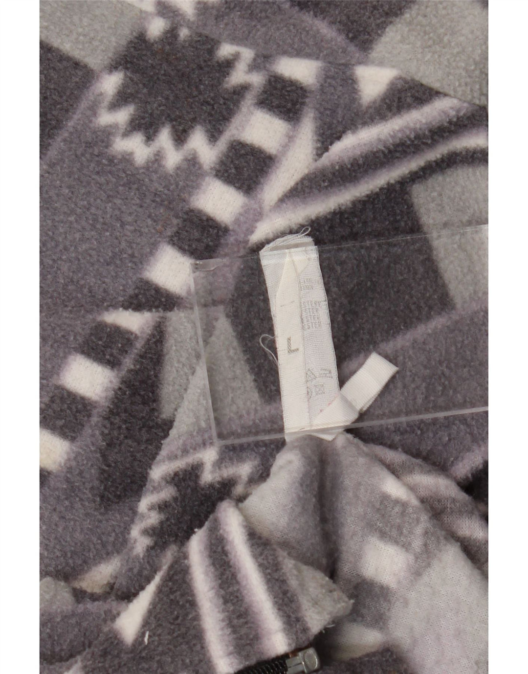 Винтажная мужская флисовая куртка UK 40, большая серая, полиэстер ацтекского цвета с жаккардовым узором