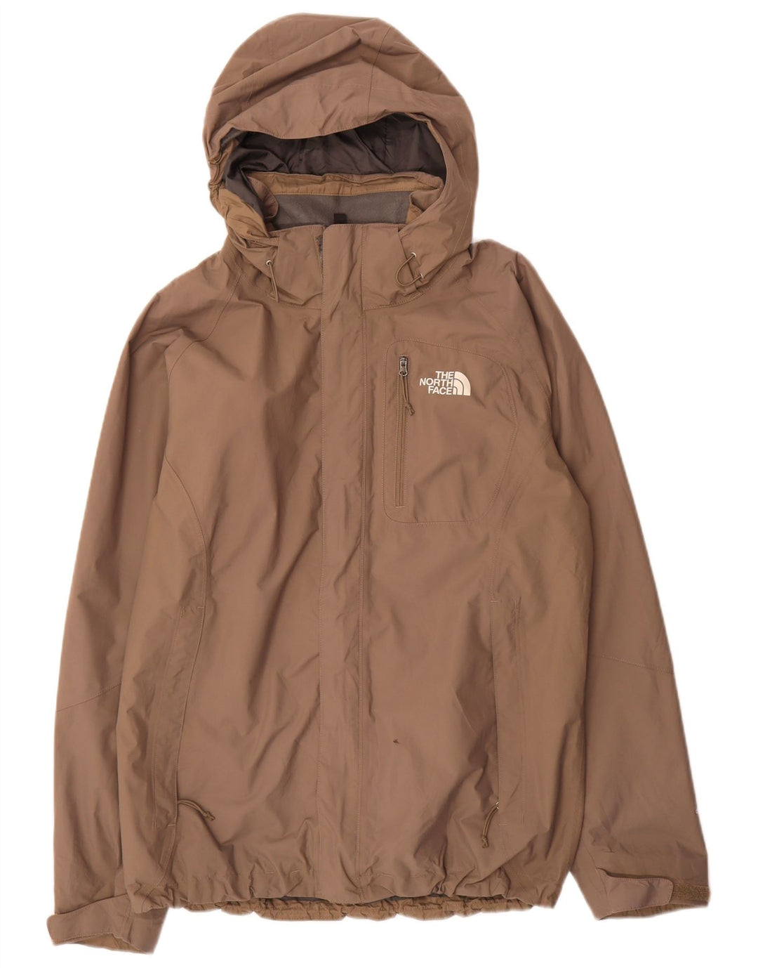 Мужская дождевик с капюшоном The North Face UK 38, средний бежевый нейлон