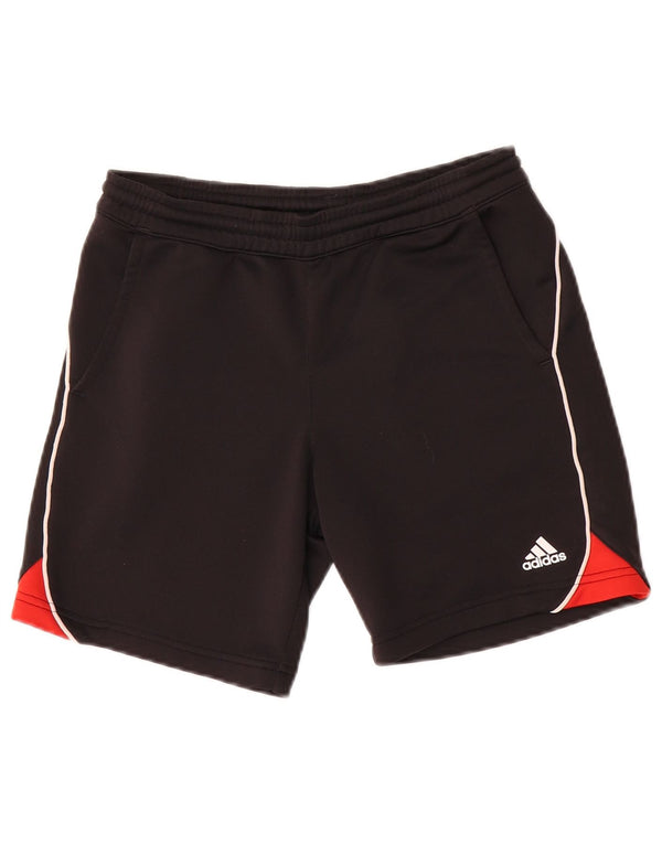 Спортивные шорты Adidas Climalite для мальчиков 9–10 лет, черные, полиэстер с цветными блоками