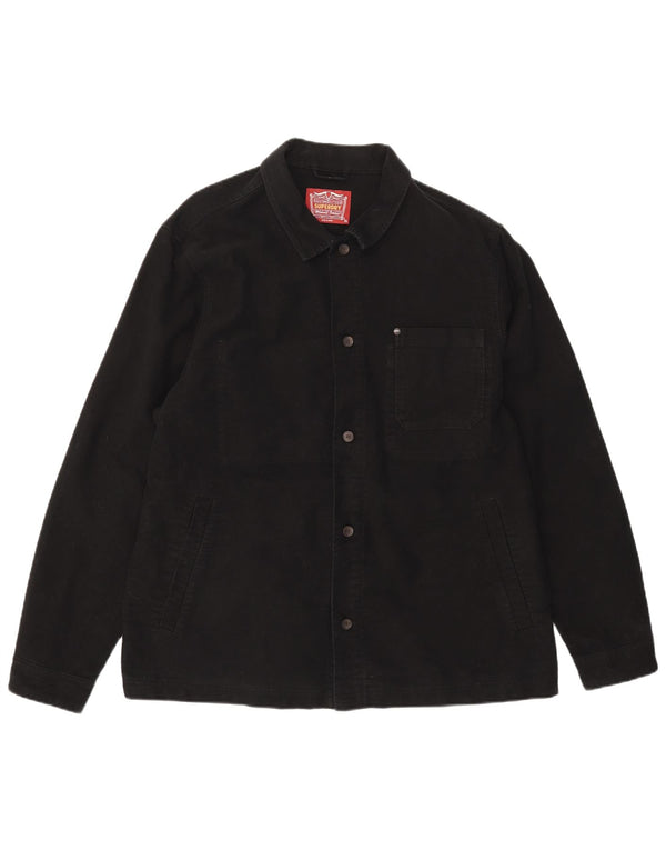 Мужская джинсовая рубашка Superdry 2XL, черный хлопок