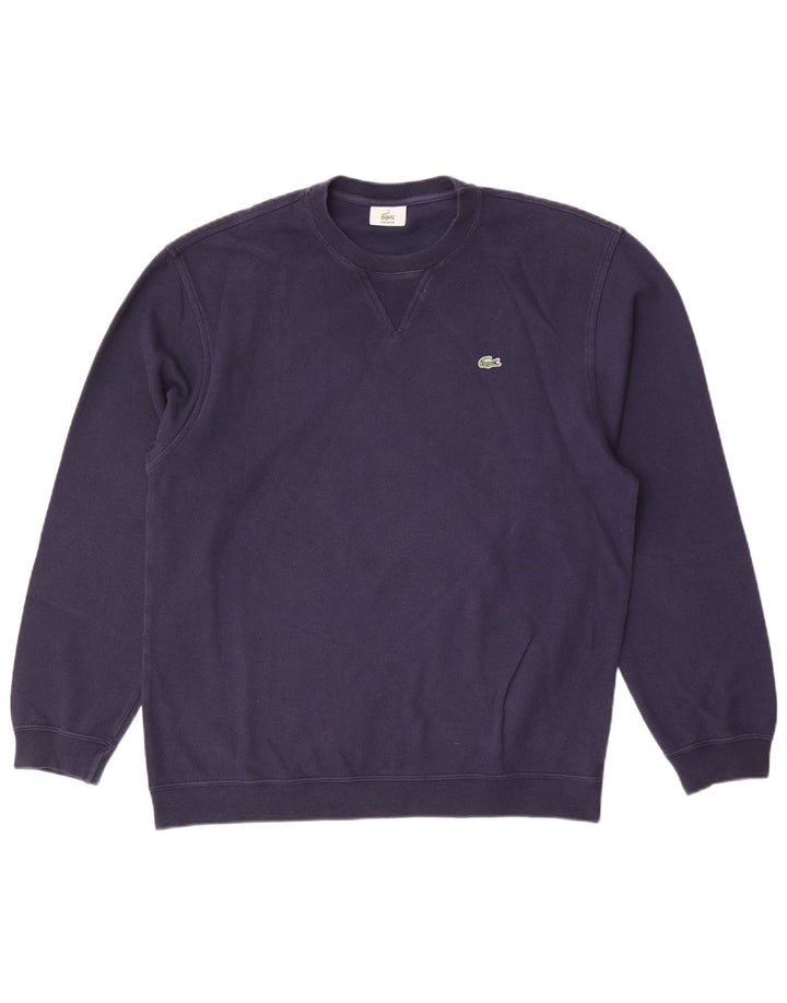 Мужской свитер Lacoste, размер 4, средний, темно-синий, хлопок