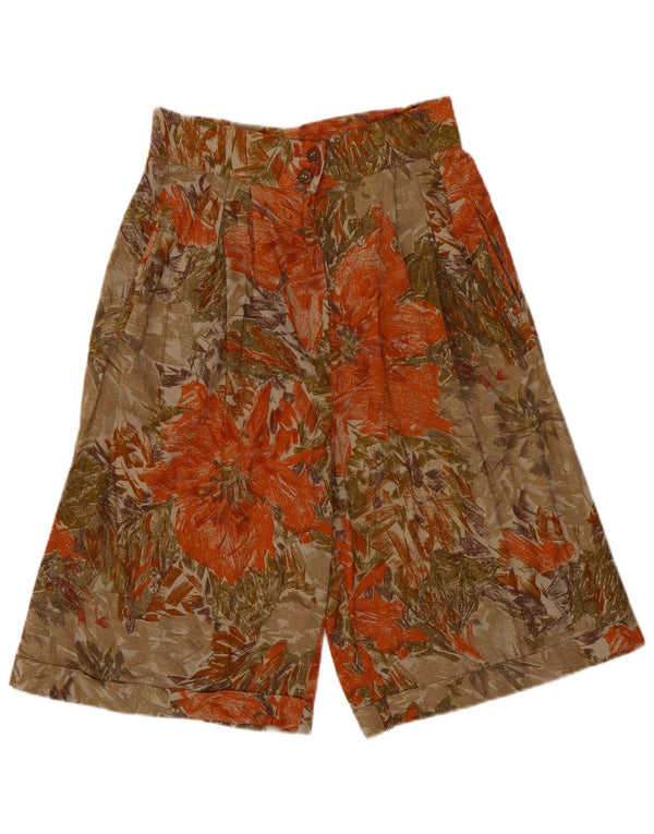 Винтажные женские шорты-бермуды с высокой талией W26, маленькие разноцветные богемные шорты