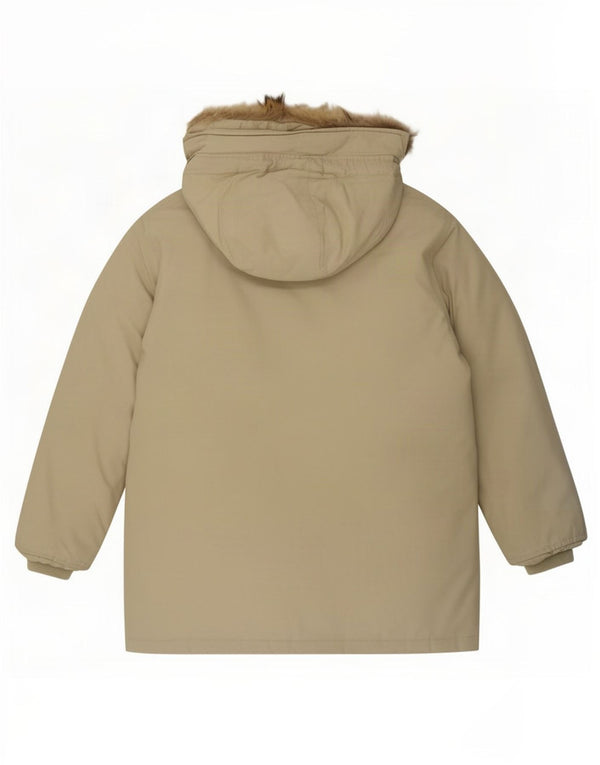 Мужская стеганая куртка с капюшоном Woolrich UK 36, маленькая, бежевая