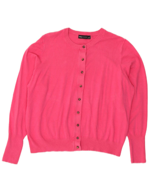 Женский кардиган Marks & Spencer UK 18 XL Розовый вискозный