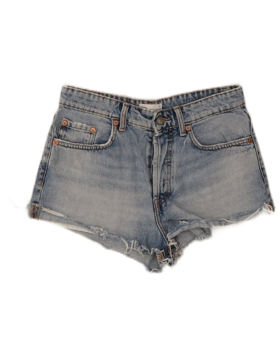 Женские джинсовые шорты Zara EU 36 XS W26 Синие