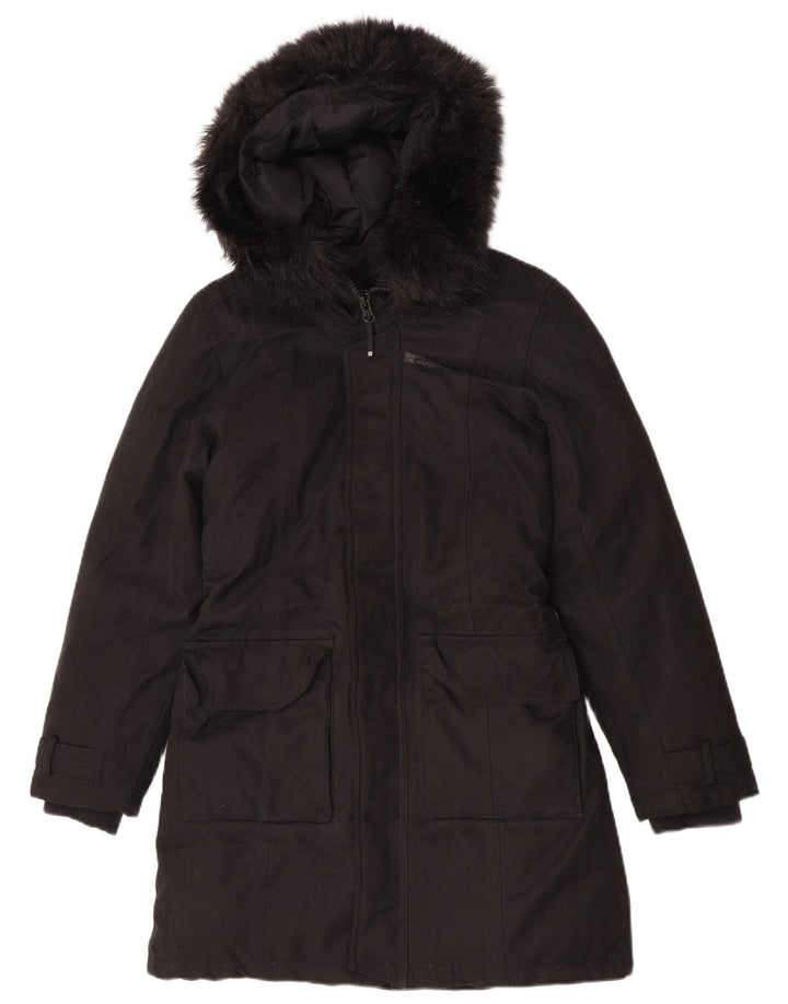 Женское стеганое пальто с капюшоном Mountain Warehouse UK 10, маленький черный полиэстер