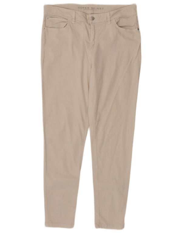 Женские джинсы скинни Marks & Spencer UK 14, большие W34 L28, бежевый хлопок