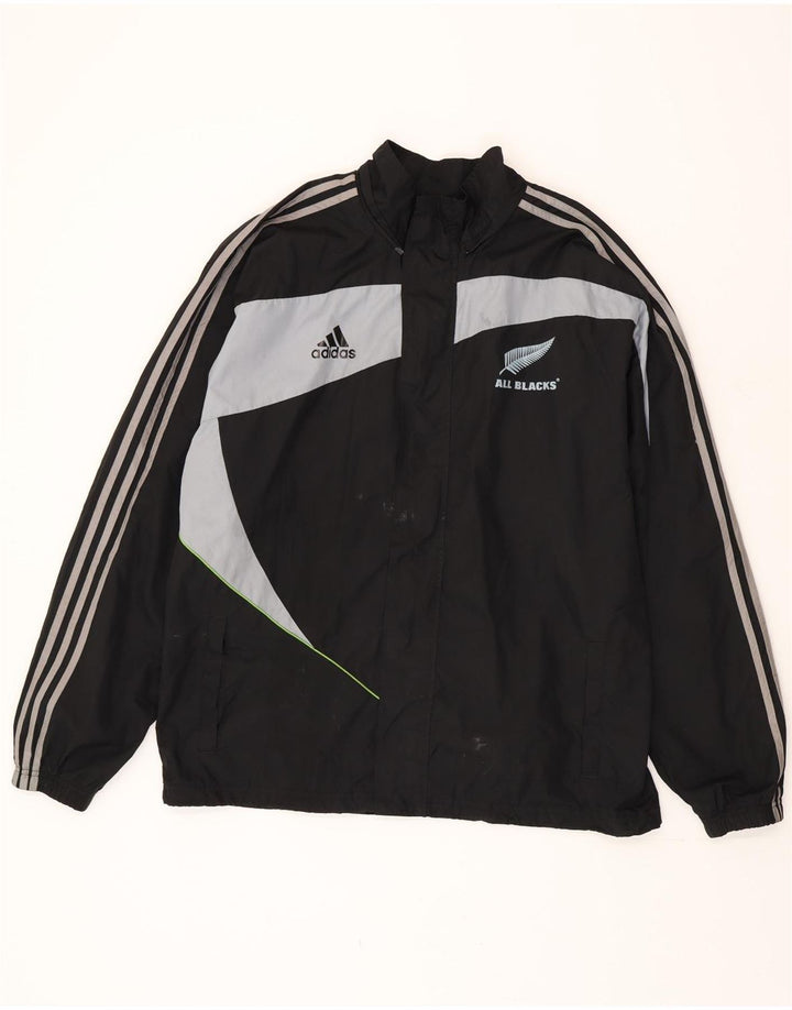 Adidas Mens All Blacks Tracksuit Top Jacket Большой черный цветной блок