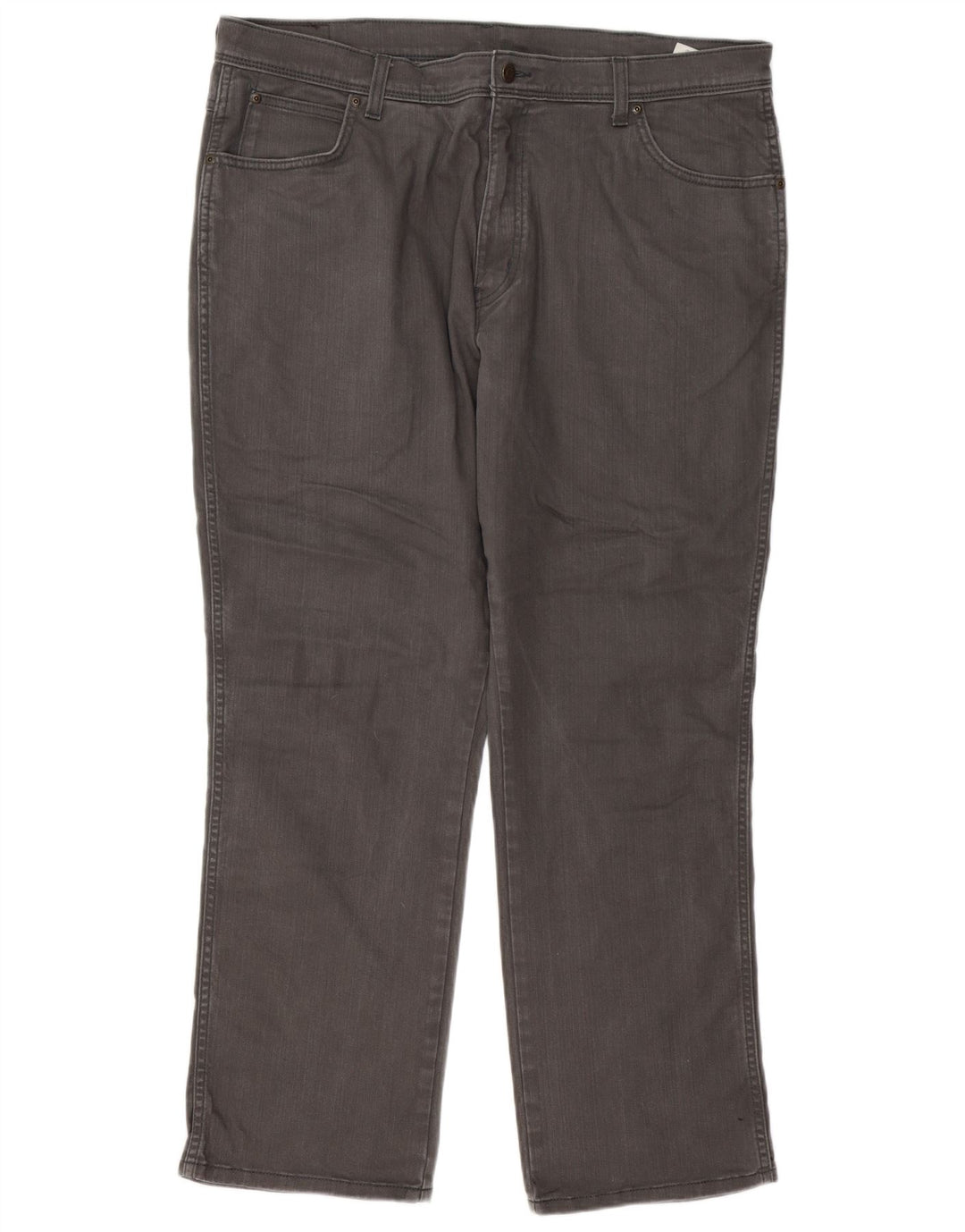 Мужские прямые джинсы Wrangler W40 L30 серого цвета, хлопок