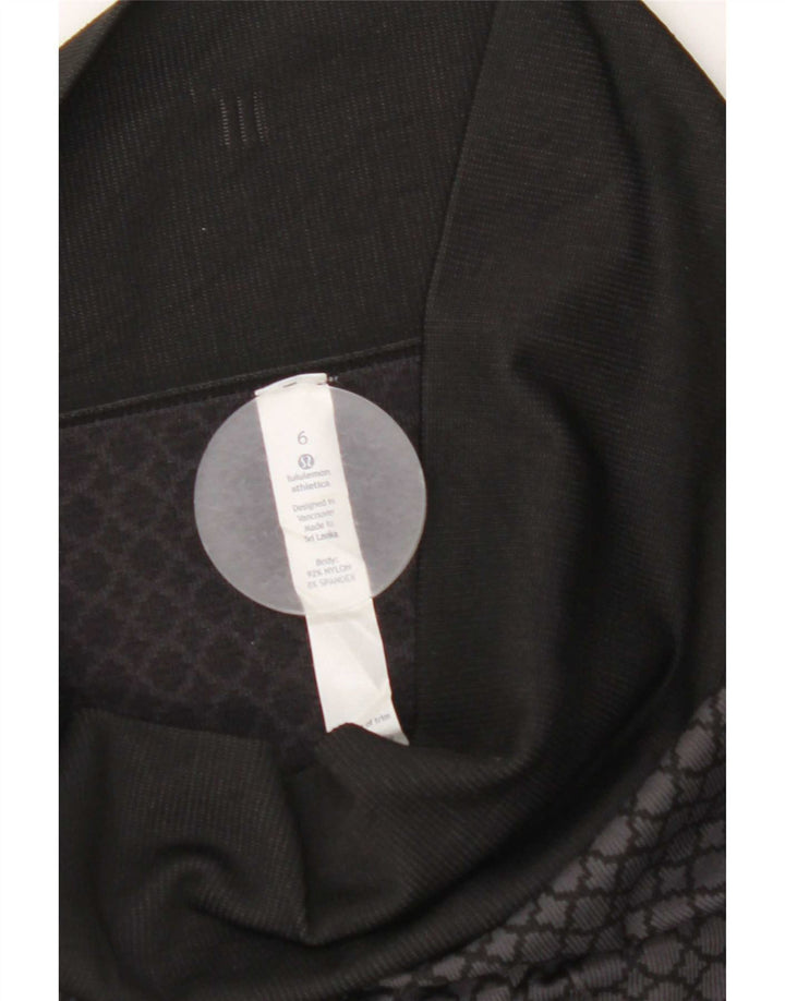 Женские леггинсы-капри Lululemon, США 6, средний серый нейлон с геометрическим рисунком