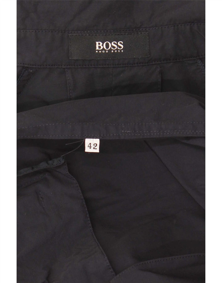 Женский двубортный тренч Hugo Boss EU 42, большой темно-синий