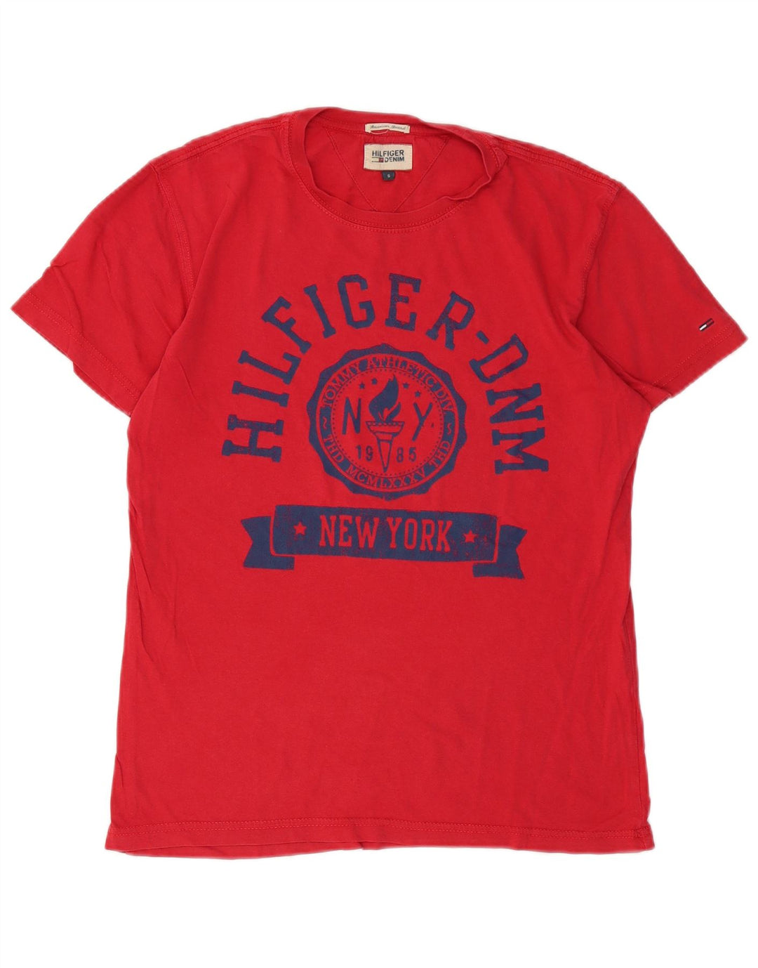 Мужская футболка с рисунком Tommy Hilfiger, маленький красный хлопок